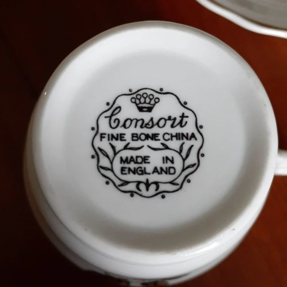 Consort fine bone china Rose tea cup saucer serveware  coffee floral